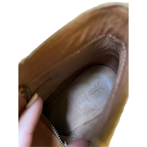 Frye Jennifer Belted Bootie 6.5 Brown Leather - Picture 4 of 13
